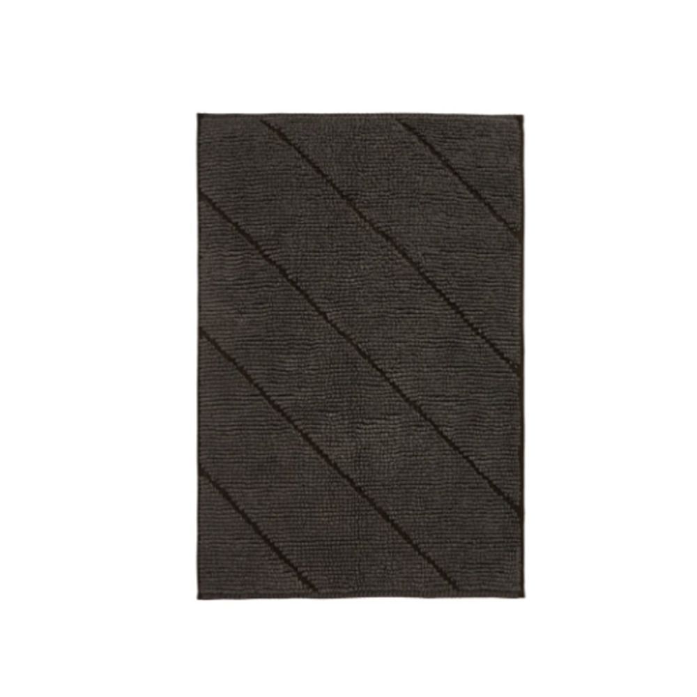 Nordstrom Reversible Cotton Blend Bath Mat, Size One Size - Black 20" x 30"